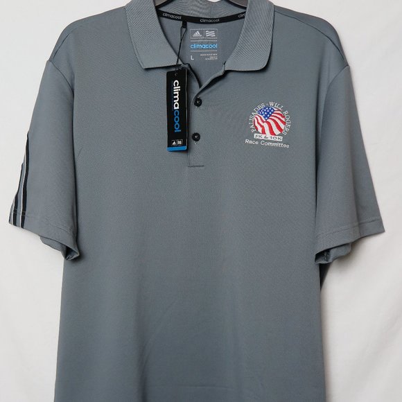adidas Other - NWT Adidas Climacool Gray Race Committee Polo Shirt Size L MSRP $65